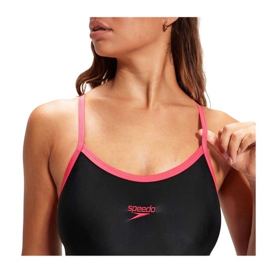 Speedo - "Dive" Badeanzug für Damen, Halboffener Rücken (Schwarz/Flieder) - Image 4
