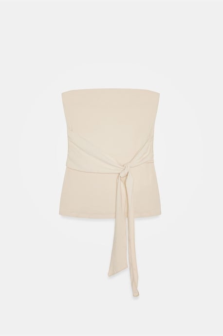 Schlanke Passform Strapless Bandeau-Bluse - Image 5