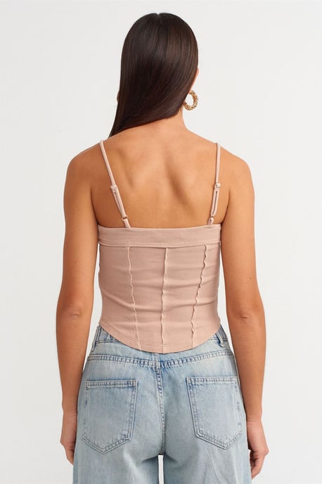 Geripptes quadratisches Crop-Top - Image 2