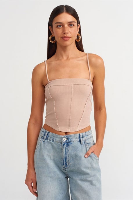 Geripptes quadratisches Crop-Top - Image 4