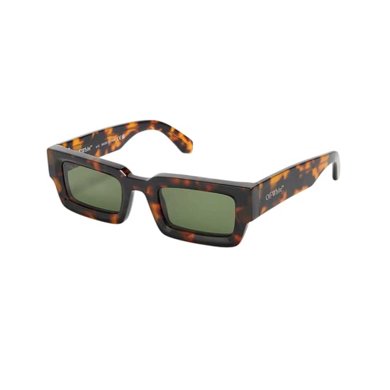 Off White - "Lecce" Rechteck-Sonnenbrille (Braun/Grün) - Image 1
