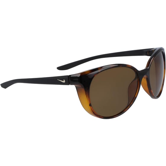 Nike - "Essence" Oval-Sonnenbrille, Logo (Schildpatt/Gold/Braun) - Image 2