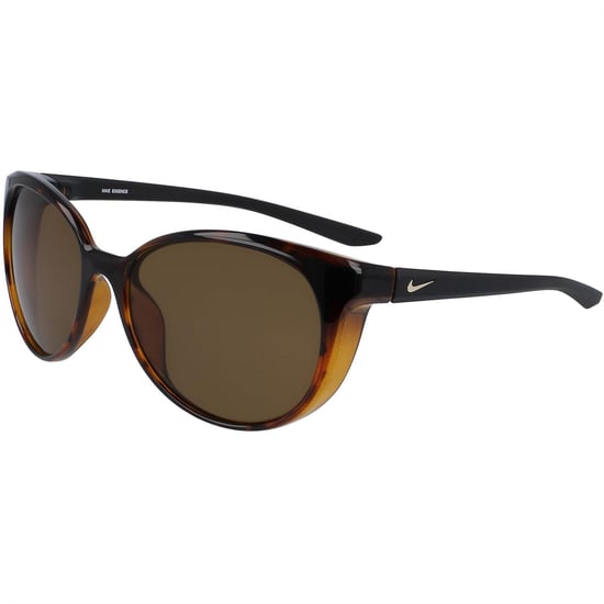 Nike - "Essence" Oval-Sonnenbrille, Logo (Schildpatt/Gold/Braun) - Image 3