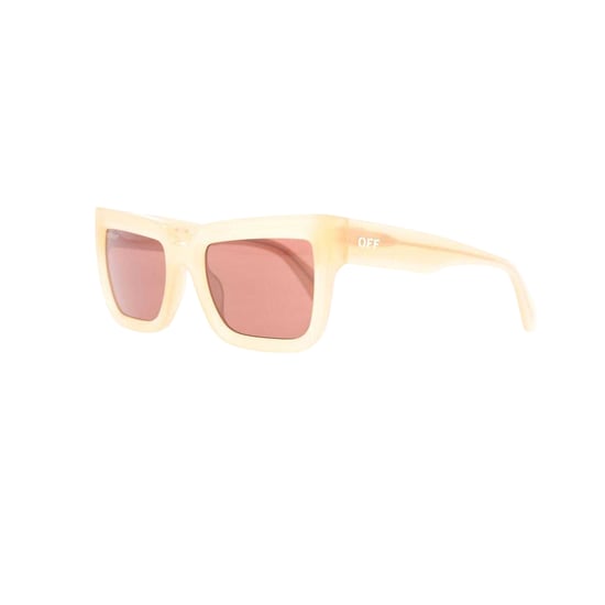 Off-White - "Firenze" Quadratischer Rahmen-Sonnenbrille für Herren/Damen Unisex (Sandbraun) - Image 1