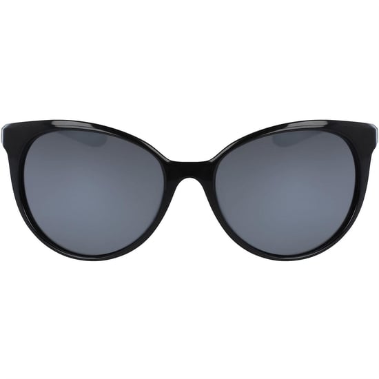 Nike - "Essence" Oval-Sonnenbrille, Logo (Schwarz/Weiß/Silber) - Image 1