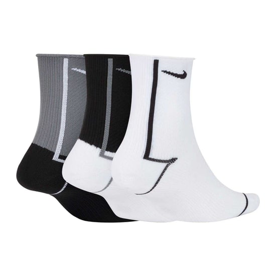 Nike - "Plus" Sneaker-Socken für Herren/Damen Unisex (3er-Pack) (Grau/Schwarz/Weiß) - Image 3