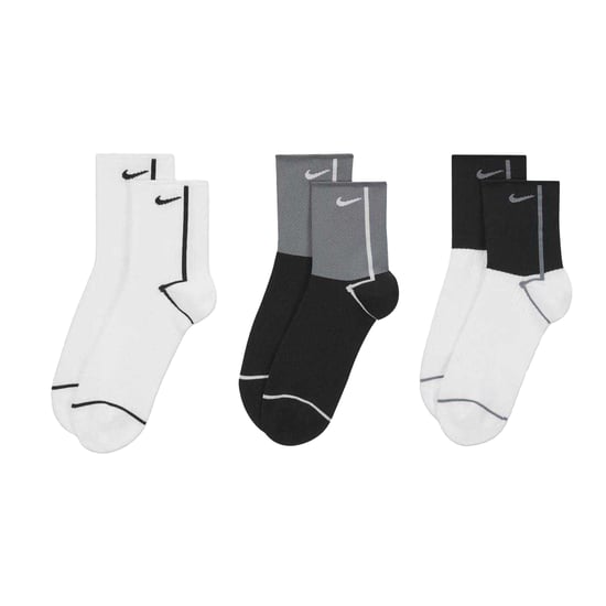 Nike - "Plus" Sneaker-Socken für Herren/Damen Unisex (3er-Pack) (Grau/Schwarz/Weiß) - Image 5