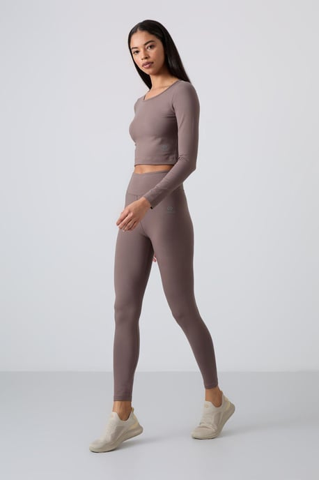 Baumwolle-Elastan Crop T-Shirt und Leggings Set - Image 2