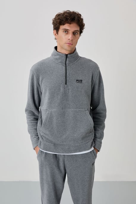 Herren Polyester-Fleece Sweatshirt- und Hosen-Set - Image 2
