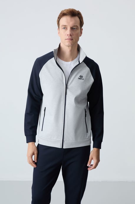 Herren Farbblockiertes Strick-Active-Set - Image 6