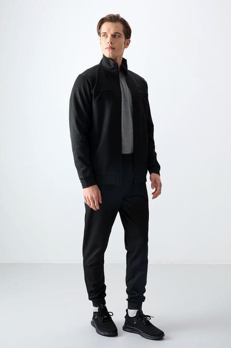 Herren Sweatshirt- und Hosen-Set mit Farbblockdesign - Image 4