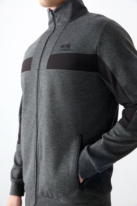 Herren Sweatshirt- und Hosen-Set mit Farbblockdesign - Image 2