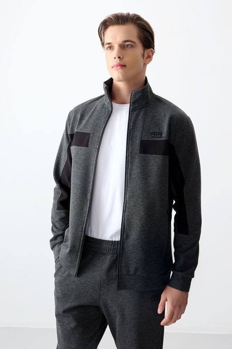 Herren Sweatshirt- und Hosen-Set mit Farbblockdesign - Image 6
