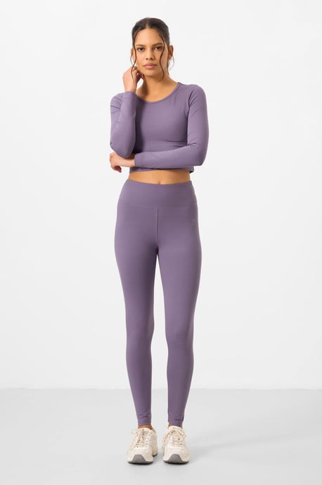 Baumwolle-Elastan Crop T-Shirt und Leggings Set - Image 2