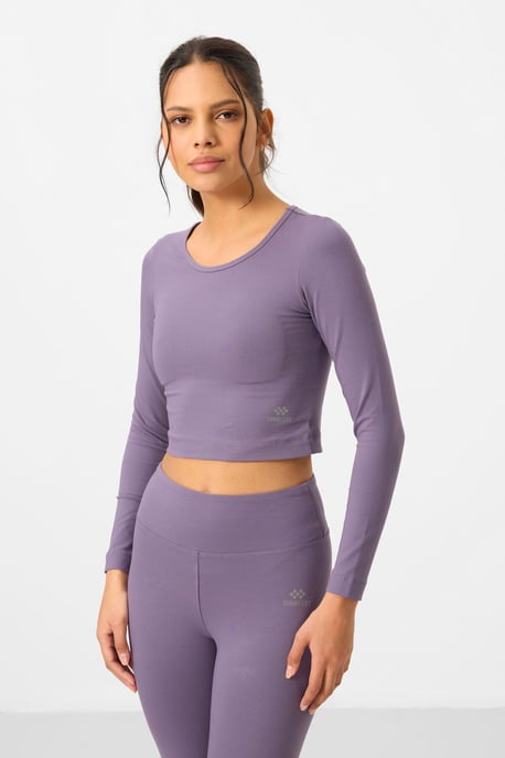 Baumwolle-Elastan Crop T-Shirt und Leggings Set - Image 6