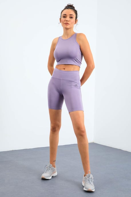 Ärmelloses Crewneck-Active-Set mit Radshorts - Image 2