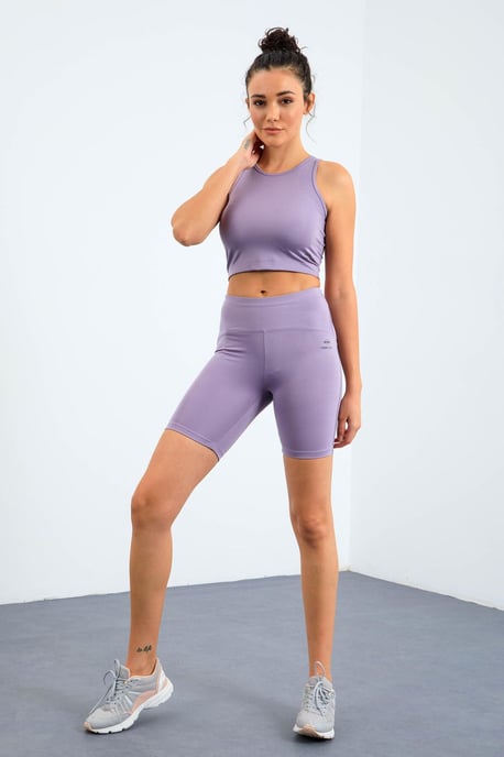Ärmelloses Crewneck-Active-Set mit Radshorts - Image 5