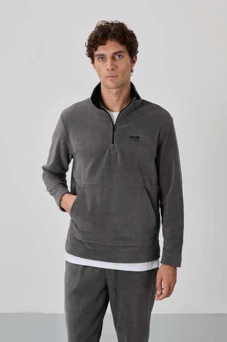 Herren Polyester-Fleece Sweatshirt- und Hosen-Set - Image 2
