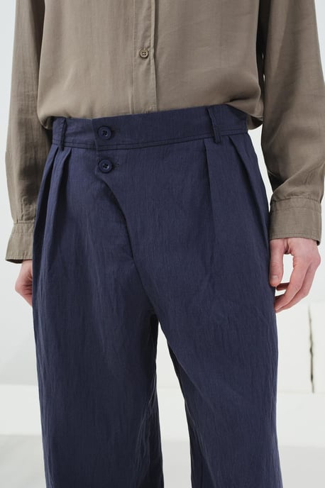 Herren Hohe Taille Weitbeinige Gewebte Hose - Image 3