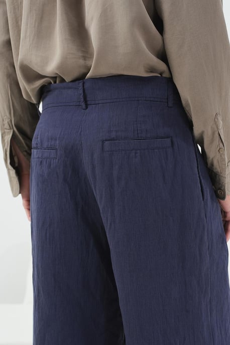 Herren Hohe Taille Weitbeinige Gewebte Hose - Image 4