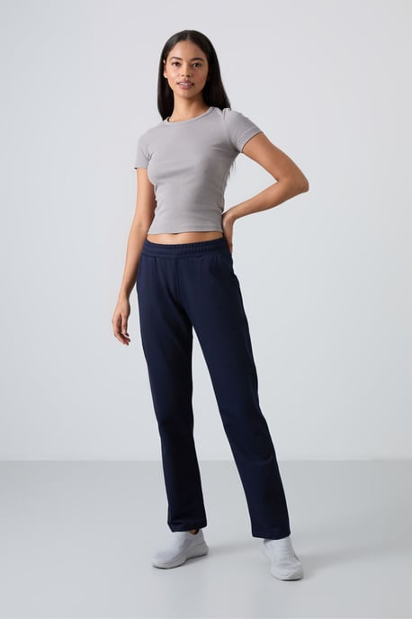 Damen Fleece-Sweatpants mit geradem Bein - Image 1