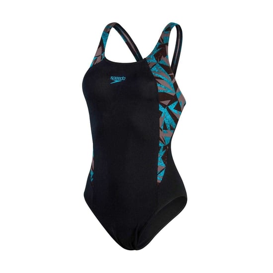 Speedo - "Hyperboom Splice" Badeanzug für Damen (Schwarz/Blau) - Image 2