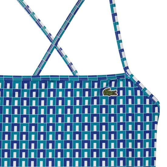 Lacoste - Badeanzug für Damen, Recyceltes Polyester (Blau) - Image 3