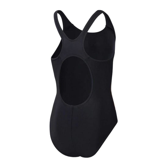 Speedo - "Placement" Badeanzug für Mädchen (Schwarz/Orange) - Image 2