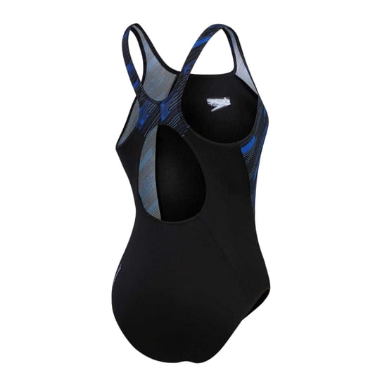 Speedo - "Hyper Boom" Badeanzug für Damen, Halboffener Rücken (Schwarz/Blau) - Image 2