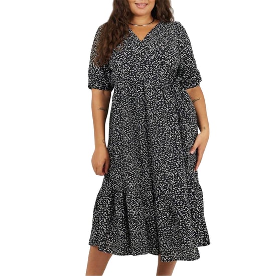 Brave Soul - Wickelkleid für Damen, Puffärmel (Schwarz/Weiß) - Image 2