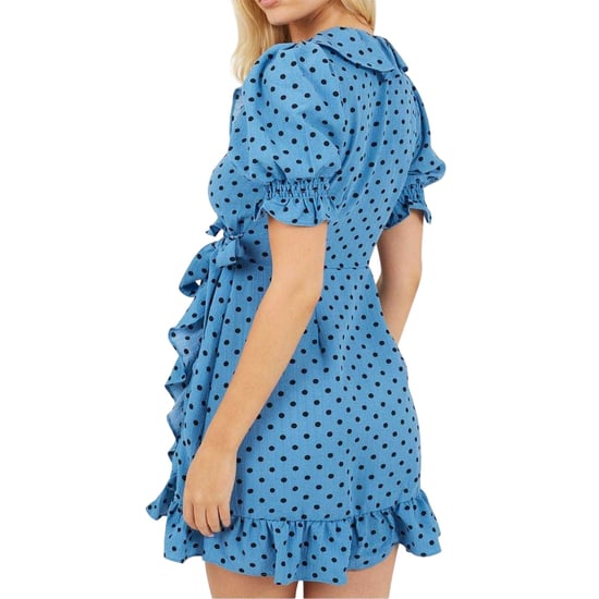 Brave Soul - Wickelkleid für Damen, V-Ausschnitt (Blau/Schwarz) - Image 3