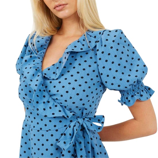 Brave Soul - Wickelkleid für Damen, V-Ausschnitt (Blau/Schwarz) - Image 4