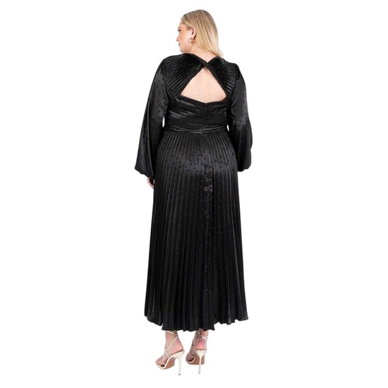 Lovedrobe - Wickelkleid für Damen, Satin (Schwarz) - Image 2