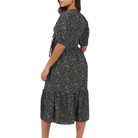 Brave Soul - Wickelkleid für Damen, Puffärmel (Schwarz/Weiß) - Image 3