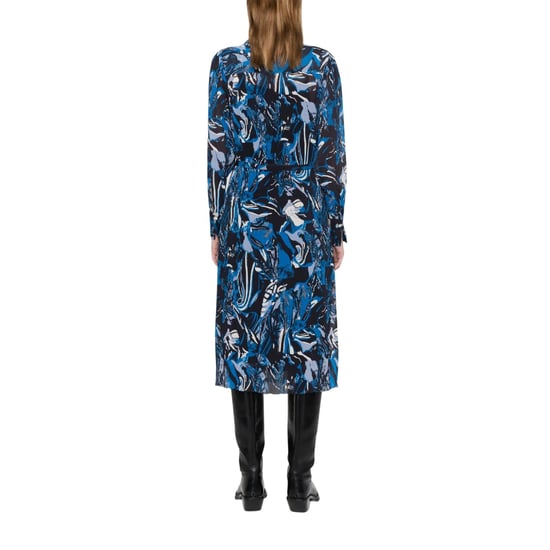 Boss - "Daplisa" Midi Hemd Kleid für Damen (Blau/Schwarz) - Image 2