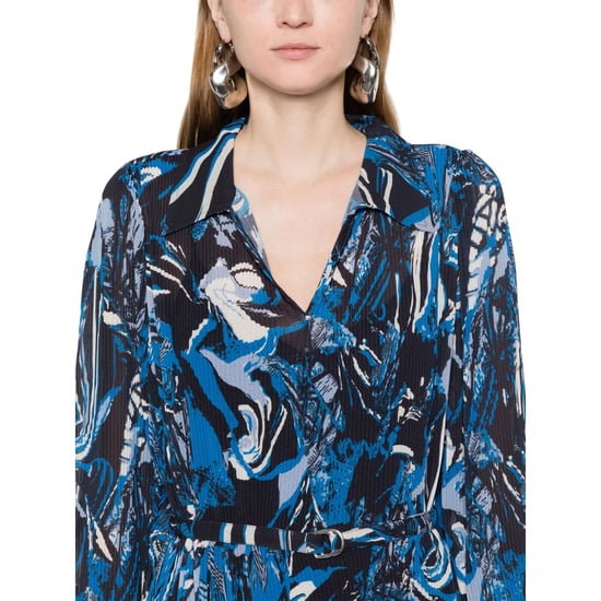 Boss - "Daplisa" Midi Hemd Kleid für Damen (Blau/Schwarz) - Image 3