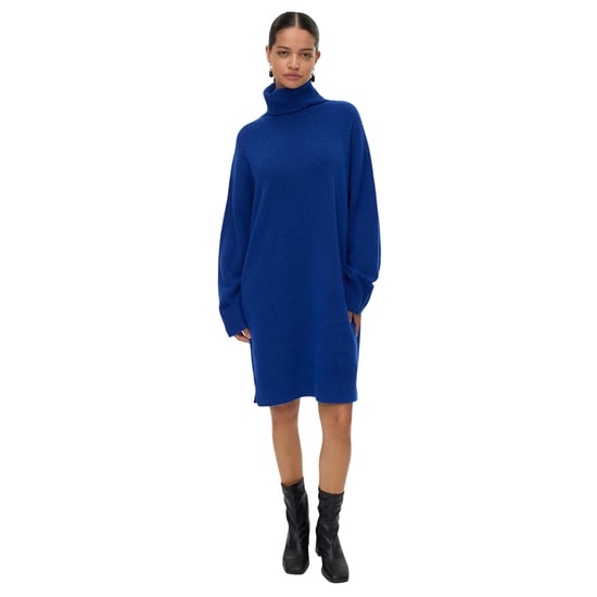 Vero Moda - Strickkleid für Damen, Rollkragen, Jerseyware (Blau) - Image 1