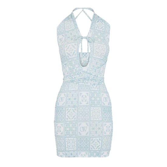 Off White - Minikleid für Damen (Blau/Weiß) - Image 1