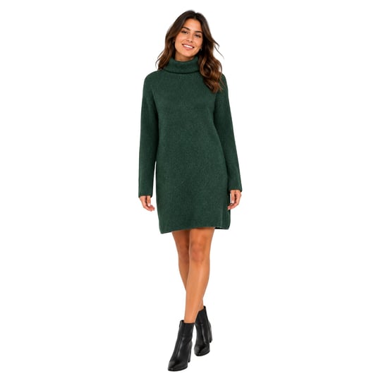 Pieces - Strickkleid für Damen, Rollkragen (Wandergrün) - Image 4