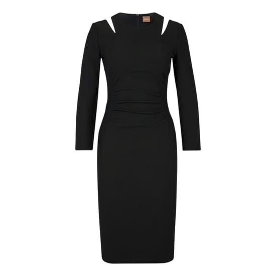 Boss - "Dadeka" Bodycon Kleid für Damen, Rundhalsausschnitt, Schmal (Schwarz) - Image 1