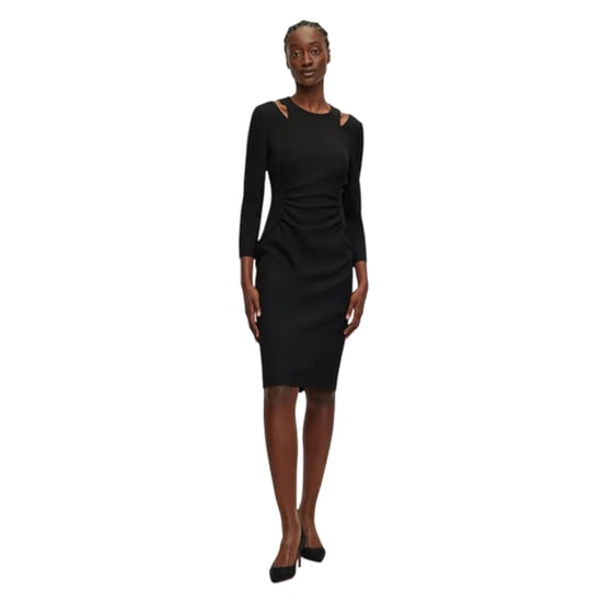 Boss - "Dadeka" Bodycon Kleid für Damen, Rundhalsausschnitt, Schmal (Schwarz) - Image 3