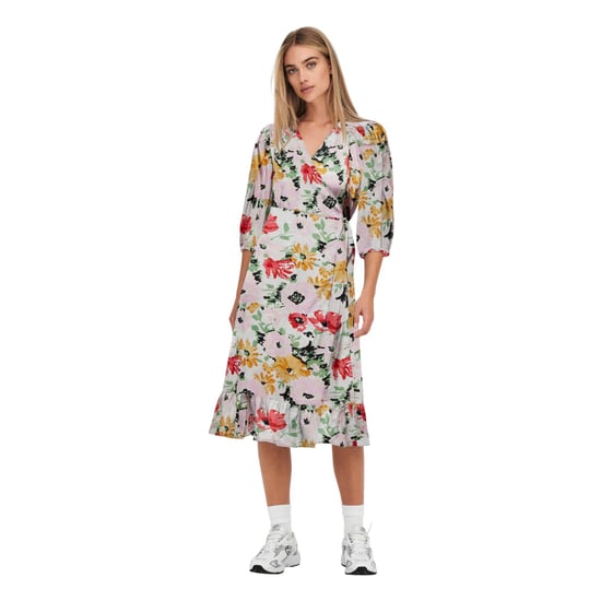 Only - Wickelkleid für Damen, Puffärmel (Wolken Tanzer) - Image 3