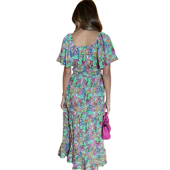 AX Paris - Midikleid für Damen, Rüschensaum, Polyester, Sommer (Bunt) - Image 2