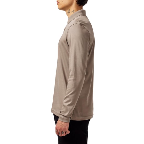 Boss - "Pirol" Poloshirt für Herren, Langärmlig (Braungrau) - Image 3