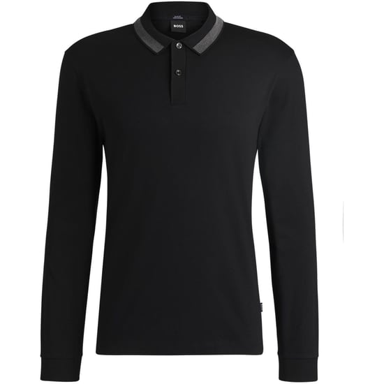 Boss - Poloshirt für Herren, Regulär, Langärmlig (Schwarz) - Image 1