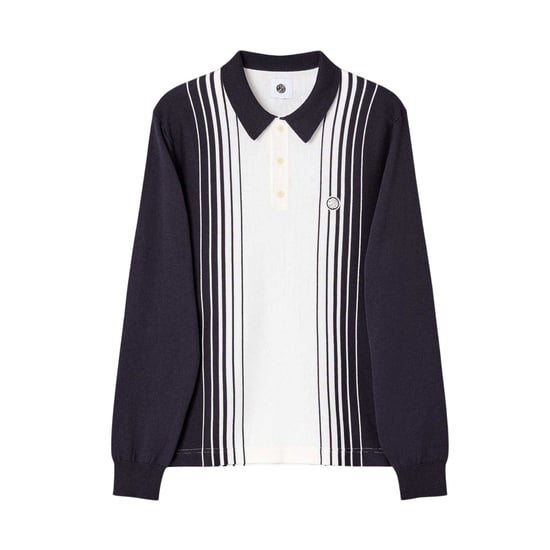 Pretty Green - Poloshirt für Herren, Regulär, Langärmlig (Marine) - Image 1