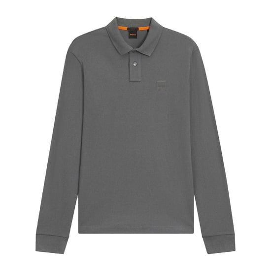 Boss - "Passerby" Poloshirt für Herren, Schmal, Langärmlig (Grau) - Image 2