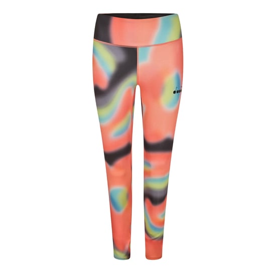 Diadora - Leggings für Damen , Training (Schwarz/Koralle) - Image 1