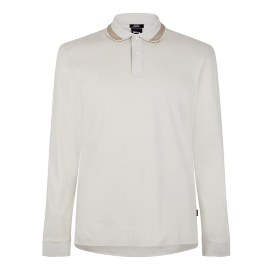 Boss - Poloshirt für Herren, Regulär, Langärmlig (Weiß) - Image 1
