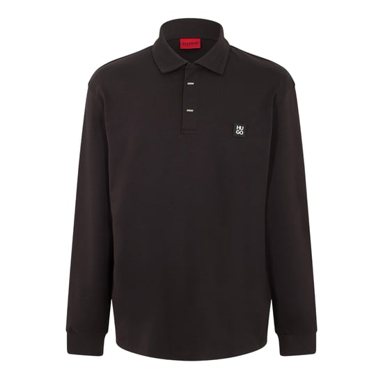Hugo - Poloshirt für Herren, Mit Kragen, Langärmlig (Schwarz) - Image 2